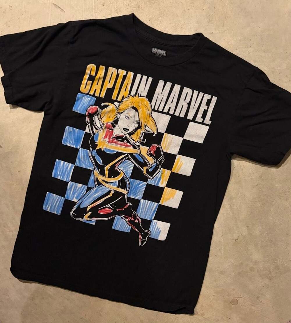 Marvel Captain Marvel Sketch Graphic T-Shirt
